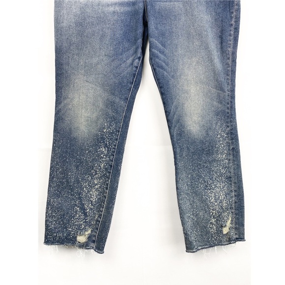 Anthropologie Pilcro The Cigarette Distressed Splatter Slim Straight Jeans - 34 - Picture 7 of 14
